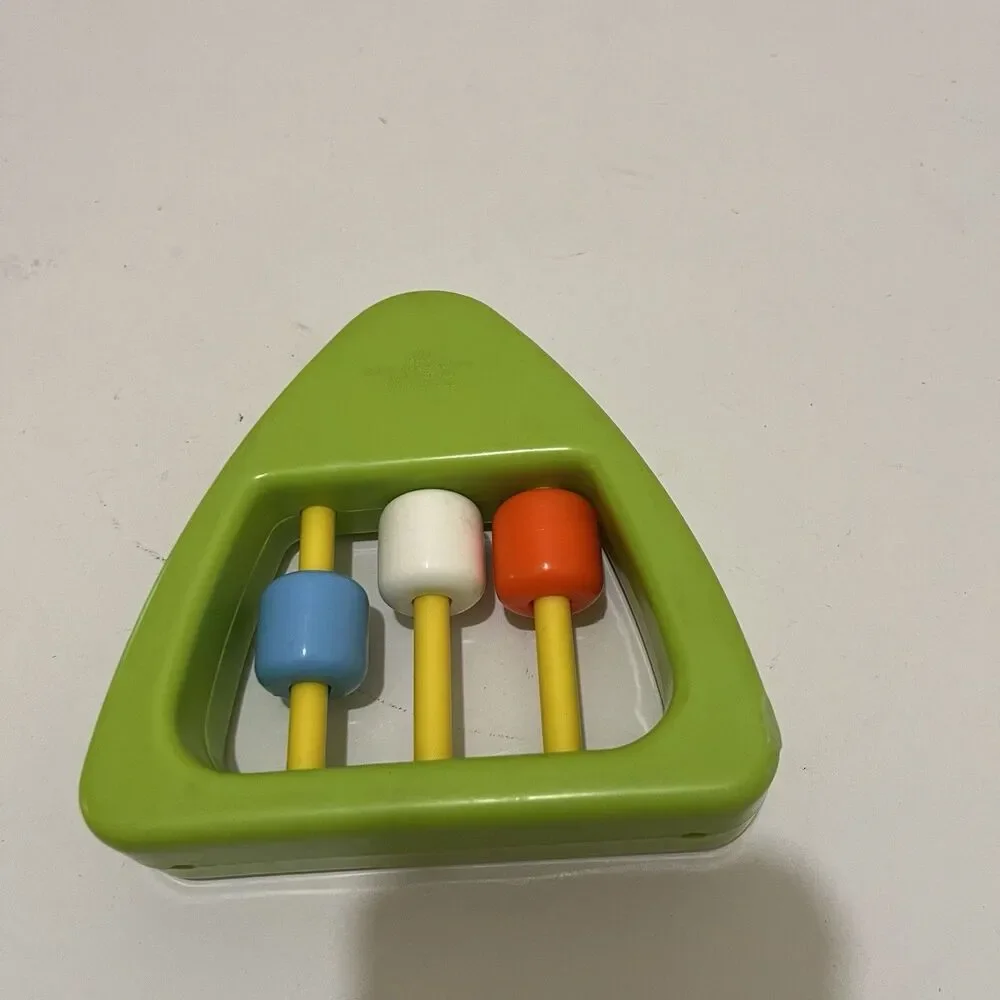 VINTAGE 1978 FISHER PRICE GUS THE WALRUS TUB N POOL TOY RATTLE ABACUS Green